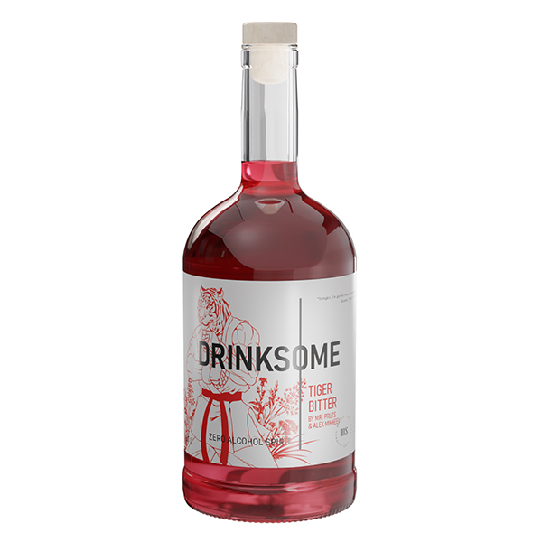 Напиток безалкогольный «Тигровый биттер» Drinksome;стекло;0,7л;D=88,H=219мм;красный