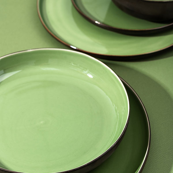 Салатник «Сейдж»;фарфор;0,75л;D=170,H=55мм;зелен.,бронз.