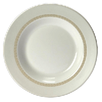Тарелка для пасты «Антуанетт»;фарфор;0,5л;D=300,H=45мм;белый,олив.