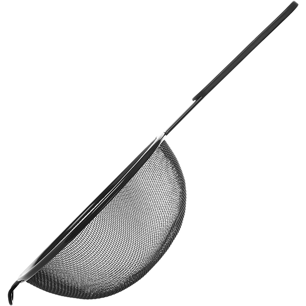 Сито с пласт.ручкой;антиприг.покр.;D=20,H=8,L=39см;черный