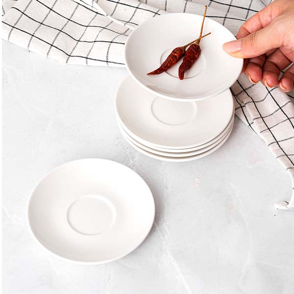 Блюдце «Кунстверк»;фарфор;D=105/40,H=13мм;белый