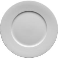 Тарелка «Монако Вайт» с широким бортом;фарфор;D=25,H=2см;белый