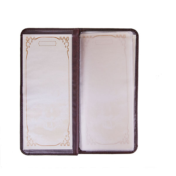 Папка-карта вин;кожезам.;,L=27,2,B=13см;тем.корич.