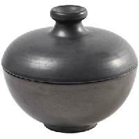 Салатник «Пьюр» с крышкой;керамика;D=20,H=17см;черный