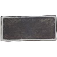 Блюдо «Сольстис Мун Лайт» прямоугольное;фарфор;,H=16,L=300,B=135мм;серый,черный