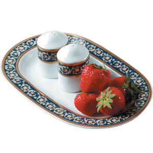 Перечница «Рома»;фарфор;D=43,H=65мм;белый,синий