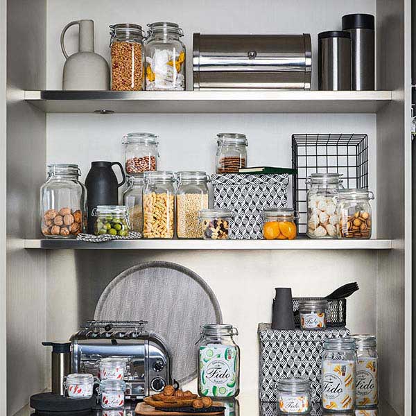 Банка «Фидо» квадратная с крышкой;стекло;1,65л;,H=22,L=10,6,B=10,6см;прозр.