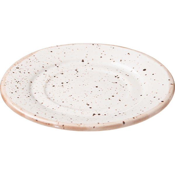 Блюдце «Пунто Бьянка»;фарфор;D=98мм;белый,черный