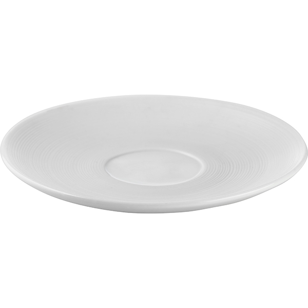 Блюдце «Граффити»;фарфор;D=15,7см;белый