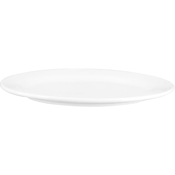 Блюдо «Кунстверк» овальное;фарфор;,H=23,L=360,B=253мм;белый