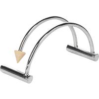 Салфетница «Дуга»;сталь,пластик;,H=64,L=97,B=40мм;серебрист.