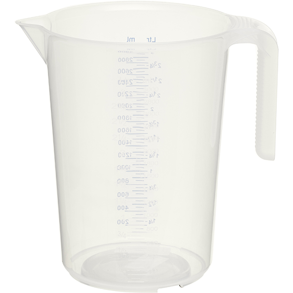 Стакан мерный с ручкой;полипроп.;5л;D=20,5,H=26см;прозр.