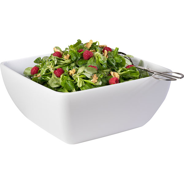 Салатник квадратный;пластик;8л;,H=14,L=32,B=32см;белый