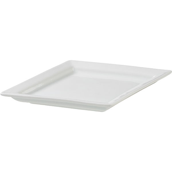 Блюдо «Пати» ромбовидное;фарфор;,H=2,L=21,B=14см;белый