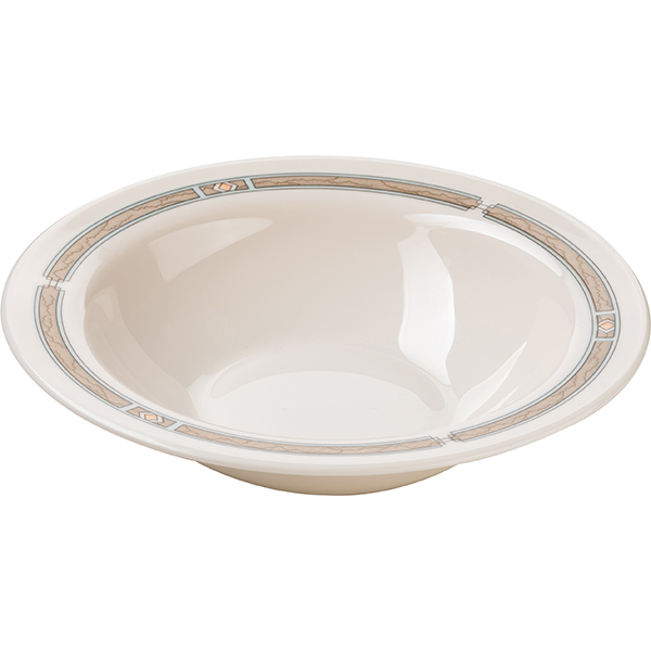 Блюдо «Каррарэ» для фруктов;стекло;200мл;D=160,H=35мм;бежев.,песочн.