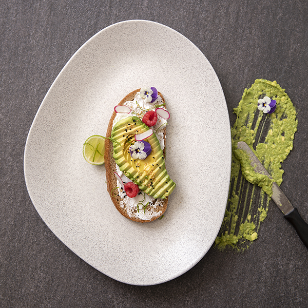 Салатник «Гэлэкси»;фарфор;0,86л;D=250,H=51мм;матовый,свет.-сер.