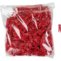 Прищепки-мини д/бокала[500шт];сосна;,L=30,B=8мм;красный