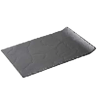 Блюдо для подачи «Базальт»;керамика;,H=20,L=332,B=200мм;черный