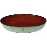 Блюдо глубокое;керамика;D=21,H=4см;коричнев.,серый