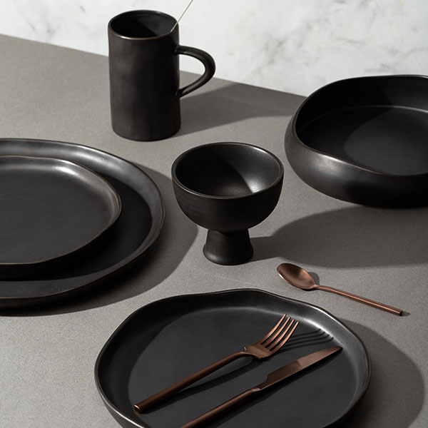 Салатник «Шейд»;керамика;1л;D=225,H=60мм;черный