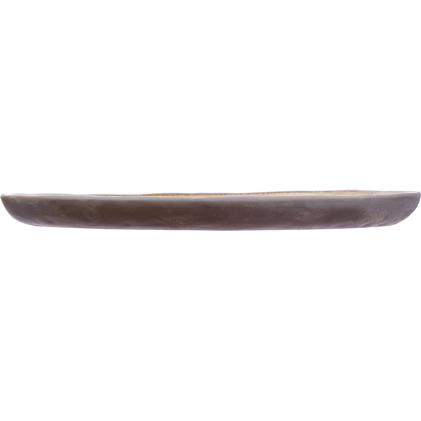 Блюдо «Грасп» овальное;керамика;,H=23,L=290,B=180мм;коричнев.