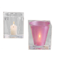 Подсвечник «Клиа»;стекло;D=45,H=82,L=77,B=77мм;прозр.