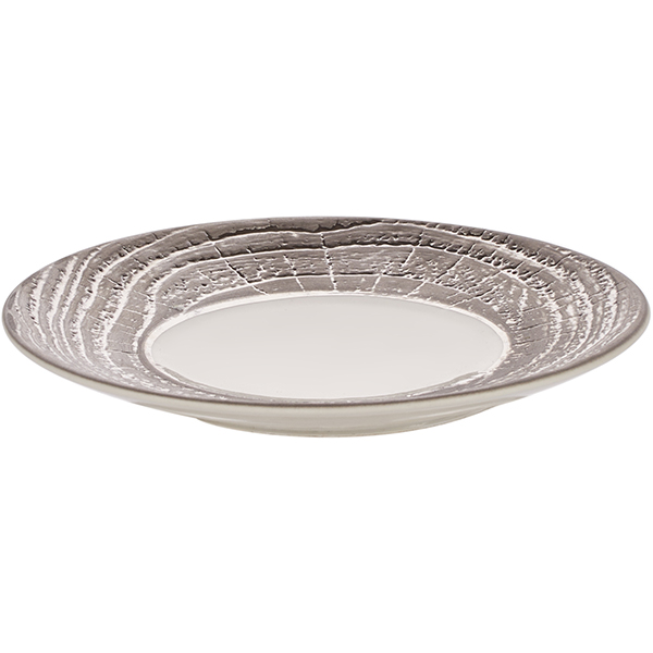 Тарелка пирожковая «Арборесценс»;фарфор;D=16,H=2см;слон.кость,серебрян.