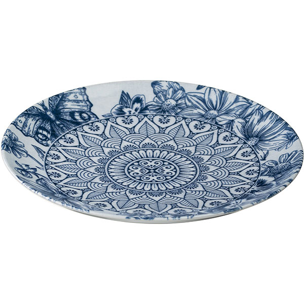 Тарелка «Парадайз»;фарфор;D=27см;белый,синий