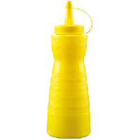 Емкость для соусов;пластик;0,69л;D=7,H=26см;желт.