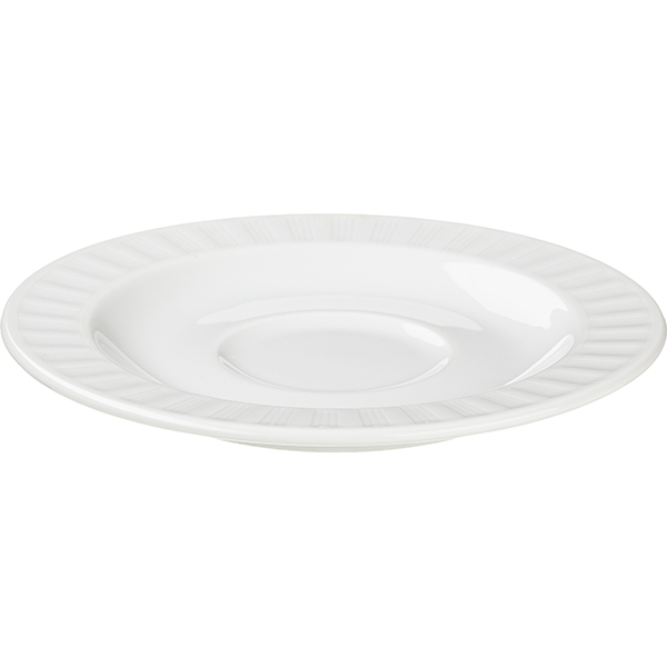Блюдце «Эвита»;фарфор;D=160,H=18мм;белый