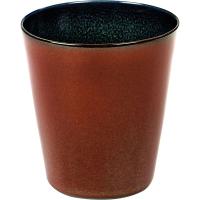 Стакан для горячих напитков;керамика;310мл;D=85,H=95мм;коричнев.,синий