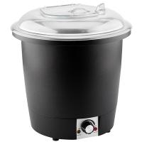 Мармит-супница электр.с крышкой 50Гц;пластик,сталь нерж.;10л;D=28,H=32,L=33,4,B=32,8см;450вт;черный