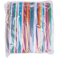 Трубочки «Спираль» без сгиба[250шт];полипроп.;D=8,L=240мм;разноцветн.