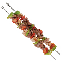 Набор шампуров к подставке 75001[4шт];сталь нерж.;D=8,H=400мм;металлич.