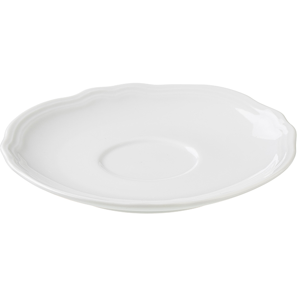 Блюдце «Опера»;фарфор;D=17см;белый