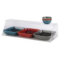 Защитная витрина на 3 GN 1/2;акрил;,H=25,5,L=1 025,B=33см;прозр.