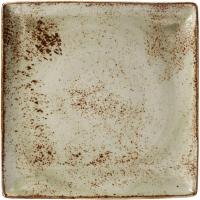 Блюдо «Крафт Грин» квадратное;фарфор;,H=18,L=270,B=270мм;зелен.