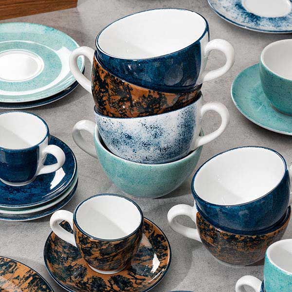 Чашка чайная «Аида»;фарфор;280мл;D=108,H=66мм;белый,синий