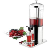 Диспенсер для холодных напитков;сталь нерж.,поликарбонат;5л;,H=51,3,L=33,B=22см;металлич.,прозр.