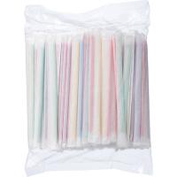 Трубочки без сгиба в индивидуальной упаковке[250шт];полипроп.;D=5,L=210мм;разноцветн.