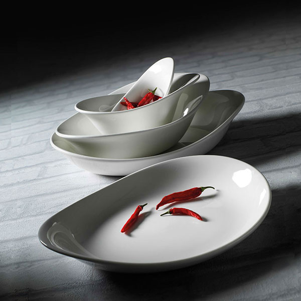 Салатник «ФриСтайл»;фарфор;120мл;D=130,H=50,L=125,B=90мм;белый