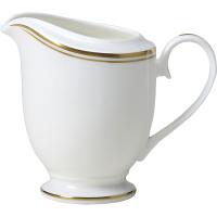 Молочник «Беништ Голд»;кост.фарф.;250мл;,H=10,5см;белый,золотой