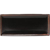 Блюдо «Кото» прямоугольное;фарфор;,L=37,B=16,5см;черный,коричнев.