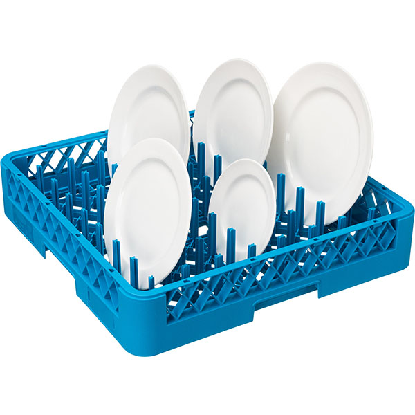 Кассета для тарелок штырьковая 8*8 рядов «Проотель»;полипроп.;,H=10,L=50,B=50см;голуб.