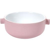 Салатник;кост.фарф.;D=140,H=62мм;розов.,белый