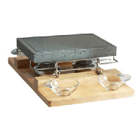 Камень д/подачи горячих блюд+подставка; нат.камень;лав.камень,сталь;,H=11,5,L=51,5/48,5,B=31см;серый