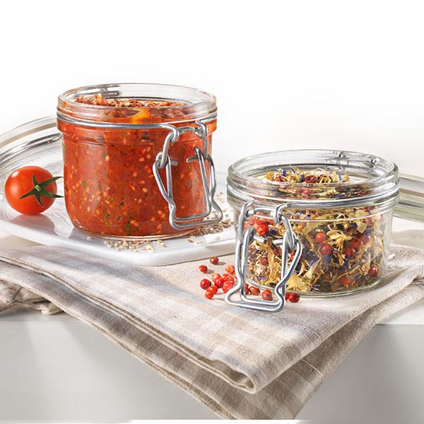 Банка для подачи «Фидо» круглая с крышкой;стекло;200мл;D=83,H=84мм;прозр.