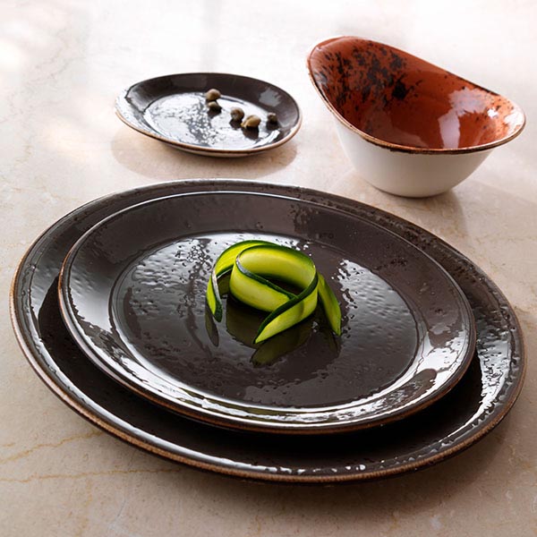 Тарелка «Крафт Грэй» мелкая;фарфор;D=23,H=2см;серый