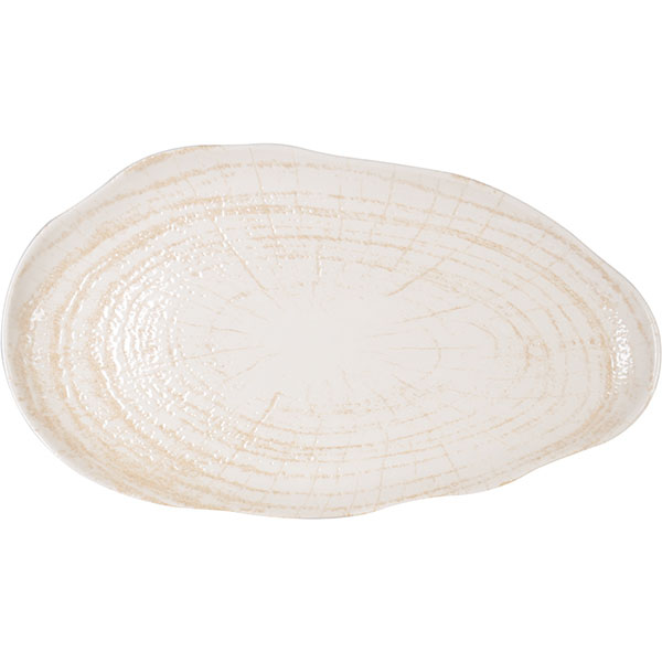 Блюдо «Кайла Парадисо» овальное;фарфор;,L=26см;белый,бежев.