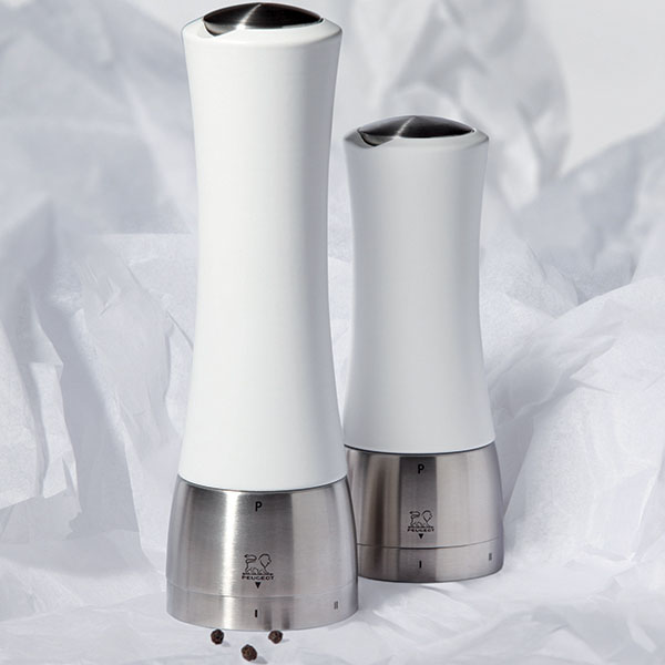Мельница для соли с метал.механизмом;дерево;D=6,H=16см;белый